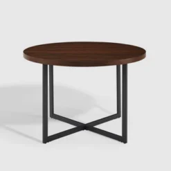 Modern 42" Round Intersecting Leg Dining Table Dark Walnut - Saracina Home 13 Modern 42" Round Intersecting Leg Dining Table Dark Walnut - Saracina Home -Furniture Hotsale Shop GUEST ac77ab4c 5a31 4145 acdb 916083ac6e74