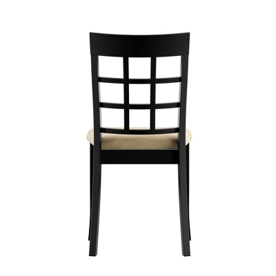 Set Of 2 Kensington Lattice Back Dining Chairs Black - Inspire Q 7 Set Of 2 Kensington Lattice Back Dining Chairs Black - Inspire Q - Image 5