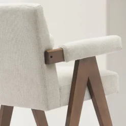 Set Of 3 Morgan 25.5" Height Upholstered Seat And Back Counter Stools With Upside Down "V" Shape Design Solid Wood Legs-The Pop Maison -Furniture Hotsale Shop GUEST b0209595 a948 4f44 b65c d5973f9da530