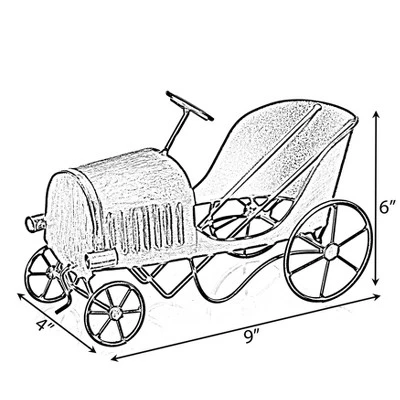 Vintiquewise Metal Figurine Car Shaped Vintage Wine Single Bottle Holder Stand Rack 5 Vintiquewise Metal Figurine Car Shaped Vintage Wine Single Bottle Holder Stand Rack - Image 3