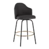 Set Of 2 Ahoy Polyester/Metal Counter Height Barstools Black/Gold/Charcoal - LumiSource 2 Set Of 2 Ahoy Polyester/Metal Counter Height Barstools Black/Gold/Charcoal - LumiSource -Furniture Hotsale Shop GUEST b0f12715 9d78 4b2b a6e8 094525816779
