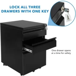 Mount-It! Mobile File Cabinet With 3 Drawers, Under Desk Rolling Storage , Black 12 Mount-It! Mobile File Cabinet With 3 Drawers, Under Desk Rolling Storage , Black -Furniture Hotsale Shop GUEST b1a75847 4c5c 433e 910b eb2f05e8dac3
