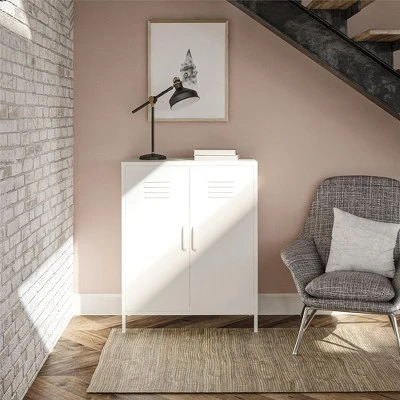 RealRooms Shadwick 2 Door Metal Locker Storage Cabinet 3 RealRooms Shadwick 2 Door Metal Locker Storage Cabinet