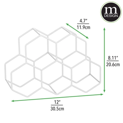 MDesign Honeycomb 5 Bottle Wine Rack For Kitchen Counter Or Fridge 3 MDesign Honeycomb 5 Bottle Wine Rack For Kitchen Counter Or Fridge