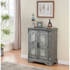 Operose Ville 2 Door Wine Cabinet With White Door Insets Distressed Gray Blue - Treasure Trove Accents 12 Operose Ville 2 Door Wine Cabinet With White Door Insets Distressed Gray Blue - Treasure Trove Accents -Furniture Hotsale Shop GUEST b3d2ebaf 0a10 4cae 858d b097ccf8bbc7