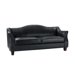 Bruno 78.75" Wide Genuine Leather Sofa With Solid Tapered Wood Legs|ARTFUL LIVING DESIGN -Furniture Hotsale Shop GUEST b495638f a681 40aa ad83 44d889258332