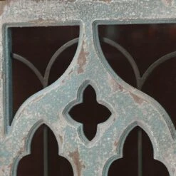 LuxenHome Distressed White And Gray Wood 1-Door Storage Wine Cabinet -Furniture Hotsale Shop GUEST b52b58a6 7f7a 4027 9b00 f0dcbe943d22