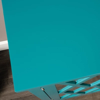 Harbor View 2 Door Geometric Accent Storage Cabinet - Caribbean Blue - Sauder 8 Harbor View 2 Door Geometric Accent Storage Cabinet - Caribbean Blue - Sauder - Image 6