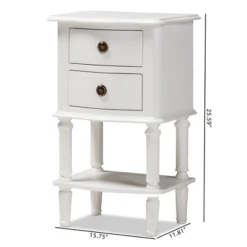 Audrey Finished 2 Drawer Nightstand White - Baxton Studio -Furniture Hotsale Shop GUEST b6e42b7b c8a3 4f9d b129 94ae2b49e22e