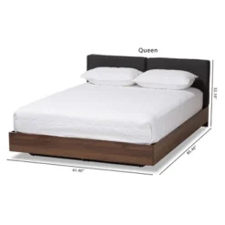 Queen Iselin Finished Storage Platform Bed Dark Gray/Walnut Brown - Baxton Studio 10 Queen Iselin Finished Storage Platform Bed Dark Gray/Walnut Brown - Baxton Studio -Furniture Hotsale Shop GUEST b77a69f8 63d2 44ed 8497 c32b00d96917