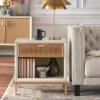 Lati Rattan Drawer End Table White/Natural - Buylateral -Furniture Hotsale Shop GUEST b7fc349b 2604 4ee6 a813 675dc4f4dd7f