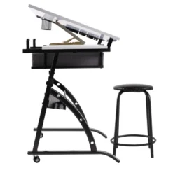 Core Drawing Table And Stool Set Charcoal Black/White - Studio Designs -Furniture Hotsale Shop GUEST b85e83d2 7983 46fd 8039 6183a9db5a6b