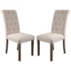 Set Of 2 Aristocratic Solid Wood Tufted Dining Chair-ModernLuxe