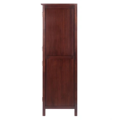 Brooke Cupboard With 1 Glass Door And 1 Cabinet Walnut - Winsome 5 Brooke Cupboard With 1 Glass Door And 1 Cabinet Walnut - Winsome - Image 3