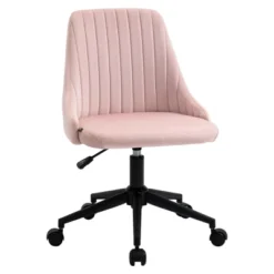 Vinsetto Mid-Back Office Chair, Velvet Fabric Swivel Scallop Shape Computer Desk Chair For Home Office Or Bedroom -Furniture Hotsale Shop GUEST bbd00676 50c0 4859 be8c 7a5d2f0e05a7