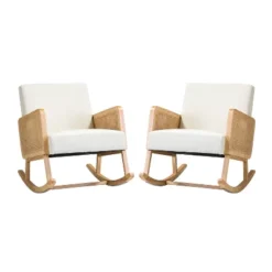 Set Of 2 Adena Rocking Accent Chair With Rattan Arms | Karat Home 29 Set Of 2 Adena Rocking Accent Chair With Rattan Arms | Karat Home -Furniture Hotsale Shop GUEST bda0bef7 6556 4d1c 97ef 0ffe8890f7f7