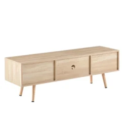 Rattan TV Stand, Entertainment Center With Sliding Doors, TV Console Cabinet With Adjustable Shelf, Natural-ModernLuxe -Furniture Hotsale Shop GUEST bda86b1e 7081 40f1 ad20 c14e3ff472e7