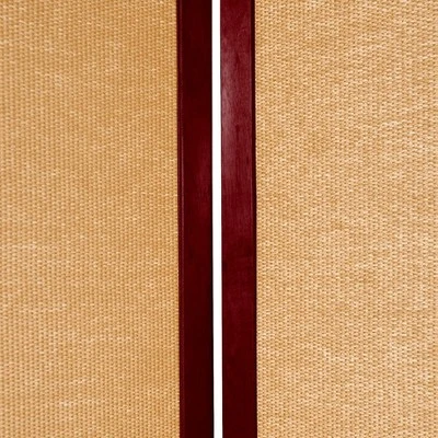 6 Ft. Tall Jute Shoji Screen - Rosewood (5 Panel) 3 6 Ft. Tall Jute Shoji Screen - Rosewood (5 Panel)