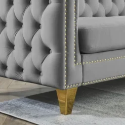 Living Room Modern Velvet Sofa With Button Tufted Square Arms And Metal Legs - ModernLuxe 28 Living Room Modern Velvet Sofa With Button Tufted Square Arms And Metal Legs - ModernLuxe -Furniture Hotsale Shop GUEST c2726a3e 4d77 45fb 958a 859da57cce4b