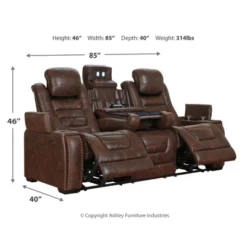 Game Zone Power Recliner Sofa With Adjustable Headrest Bark - Signature Design By Ashley -Furniture Hotsale Shop GUEST c4bca56c 9c16 4010 9bba ad155e8d76a0
