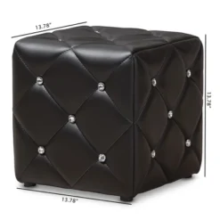 Stacey Modern And Contemporary Faux Leather Upholstered Ottoman - Baxton Studio -Furniture Hotsale Shop GUEST c5139be2 72d7 4223 b51a 2bb3fc686f31