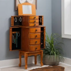 Marie Jewelry Armoire Oak - Powell Company -Furniture Hotsale Shop GUEST c532f5ae e7e5 4ed1 a9ca 97ab2914befb