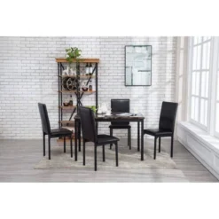 5pc Arjen Dining Set Black Finish - Boraam -Furniture Hotsale Shop GUEST c58ba7db f246 425c a479 3d7fbec2dff3