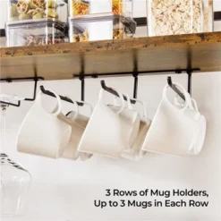 Yaheetech 65" Wine Bakers Rack Freestanding Wine Rack With Glass Holder And Wine Storage, Rustic Brown -Furniture Hotsale Shop GUEST c5c51ae1 0a88 4712 a47f 0d13a434936d