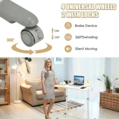 Costway Height Adjustable Computer Desk Sit To Stand Rolling Notebook Table Portable 15 Costway Height Adjustable Computer Desk Sit To Stand Rolling Notebook Table Portable -Furniture Hotsale Shop GUEST c9800e4e c313 45d2 85b8 d2d30c9d8aa3