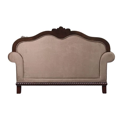 69" Chateau De Ville Fabric Sofa Espresso Finish - Acme Furniture 7 69" Chateau De Ville Fabric Sofa Espresso Finish - Acme Furniture - Image 5