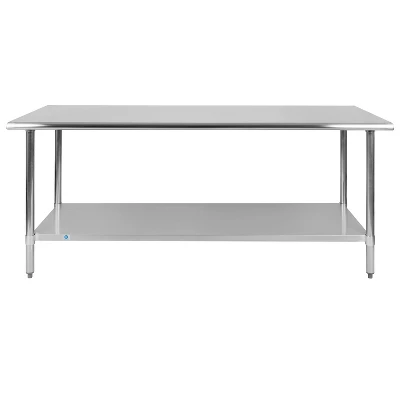 Flash Furniture Stainless Steel 18 Gauge Prep And Work Table With Undershelf - NSF Certified 8 Flash Furniture Stainless Steel 18 Gauge Prep And Work Table With Undershelf - NSF Certified - Image 6