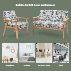 Costway Modern Living Room Sofa Set W/ Loveseat Sofa Couch & Accent Armchair -Furniture Hotsale Shop GUEST cbb77fd0 9e04 45c2 a33f 97372607288b