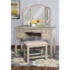 Sophie Vanity And Stool White Wash - Powell Company -Furniture Hotsale Shop GUEST cbdf35af d018 46f1 9bbf e8c62698163d