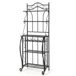 Costway 5-Tier Metal Kitchen Bakers Rack Microwave Storage Rack Oven Stand With Wine Organizer 19 Costway 5-Tier Metal Kitchen Bakers Rack Microwave Storage Rack Oven Stand With Wine Organizer -Furniture Hotsale Shop GUEST cc8f5985 9214 4d28 9d70 3ed83bad7fb7