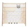 3 Sprouts High Quality Multipurpose Kids And Toddler Playroom Or Bedroom Storage Shelf Organizer Bookcase Furniture, White Llama