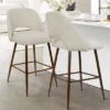 26 Inches Edwin Upholstered Counter Height Stool (Set Of 2) Walnut Leg-The Pop Maison