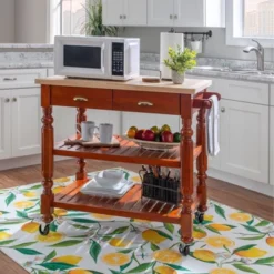 Barker Kitchen Cart And Islands - Linon -Furniture Hotsale Shop GUEST ce3066f3 41c9 489f 9ad8 e904482a73cd