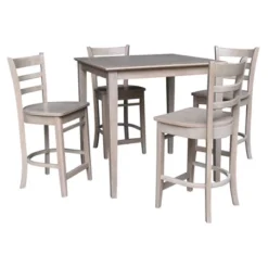36"x36" Counter Height Dining Set With 4 Emily Stools - International Concepts -Furniture Hotsale Shop GUEST d191ded2 8977 48ad a14c 74955c8c60c3
