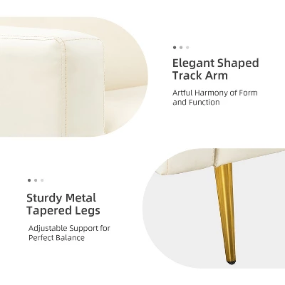 Lanna 76"Wide Vegan Leather Modern Style Convertible Futon Sofa Bed For Living Room Guest Bedroom | ARTFUL LIVING DESIGN 6 Lanna 76"Wide Vegan Leather Modern Style Convertible Futon Sofa Bed For Living Room Guest Bedroom | ARTFUL LIVING DESIGN - Image 4