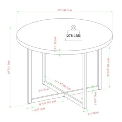 Modern 42" Round Intersecting Leg Dining Table Dark Walnut - Saracina Home 16 Modern 42" Round Intersecting Leg Dining Table Dark Walnut - Saracina Home -Furniture Hotsale Shop GUEST d1ae7de7 e32a 45f4 b582 bd6267739b02