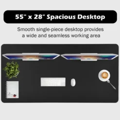 Costway 55'' One-Piece Universal Tabletop For Standard & Sit To Stand Desk Frame -Furniture Hotsale Shop GUEST d26ced41 faf9 4cba b7e7 20b2d868b706