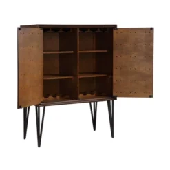 Oxford 2 Door Bar Cabinet Brown - Treasure Trove Accents -Furniture Hotsale Shop GUEST d29b4093 eb6b 4ff4 9df7 981b0cac1a9c