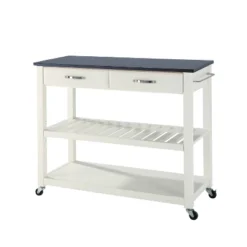 Granite Top Kitchen Prep Cart White/Black - Crosley 12 Granite Top Kitchen Prep Cart White/Black - Crosley -Furniture Hotsale Shop GUEST d30bb3f2 b2af 4e59 be18 5a355a3459c8