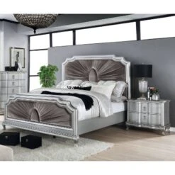 3pc Queen Bentlee Bedroom Set With 2 Nightstands Silver/Warm Gray - HOMES: Inside + Out -Furniture Hotsale Shop GUEST d34ec22a 10a5 4736 99ab b2d9f9cfd087