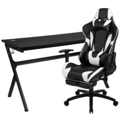 Flash Furniture Gaming Desk And Footrest Reclining Gaming Chair Set - Cup Holder/Headphone Hook/Removable Mouse Pad Top/Wire Management -Furniture Hotsale Shop GUEST d417143d 9ea0 4bbc a683 6a25c31dde1d