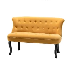 Jane 47" Velvet Button-tufted And Wing Back Loveseat Solid Wood And Cabriole Legs For Living Room And Bedroom | ARTFUL LIVING DESIGN 33 Jane 47" Velvet Button-tufted And Wing Back Loveseat Solid Wood And Cabriole Legs For Living Room And Bedroom | ARTFUL LIVING DESIGN -Furniture Hotsale Shop GUEST d4ff2c64 3b51 4993 b56c 550e30a5fe99