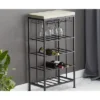 Industrial Metal Rectangle Wine Rack Black - Olivia & May -Furniture Hotsale Shop GUEST d5016a7f d514 44f3 9887 b629713517ce