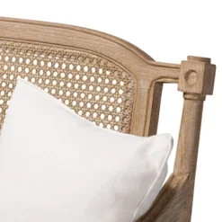 Clemence Upholstered Whitewashed Wood Sofa Loveseat Ivory/Oak - Baxton Studio -Furniture Hotsale Shop GUEST d5094b83 6e98 452c bafd b0894ac79e7c