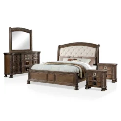 5pc Lellen Bedroom Set Beige/Rustic Natural Tone - HOMES: Inside + Out -Furniture Hotsale Shop GUEST d5bd1c30 639e 4e32 ae80 b7bdd43959d2