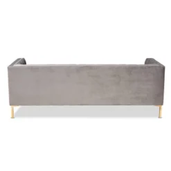Zanetta Velvet Finished Sofa Gray - Baxton Studio -Furniture Hotsale Shop GUEST d5e7c130 6c0d 4dad 8fa6 26db7a66c3d2